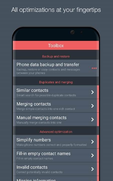 Contacts Optimizer screenshot 3