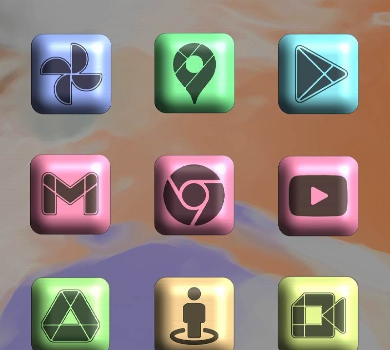 Material Square 3D - Icon Pack screenshot 3