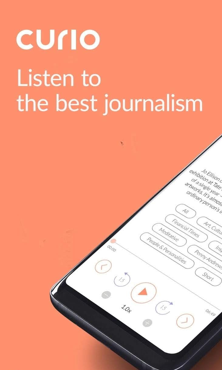 Curio Hear Great Journalism Screenshot 1