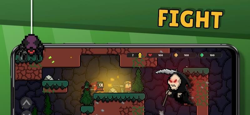 Pixel Caves - Fight & Explore screenshot 1