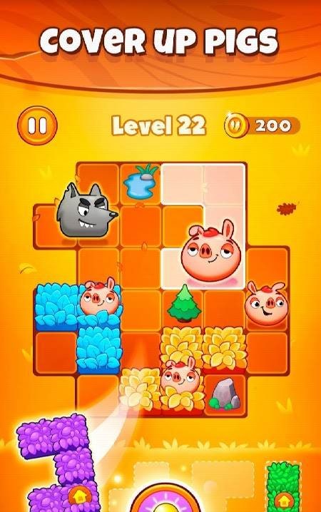 Pigs and Wolf - Block Puzzle screenshot 3