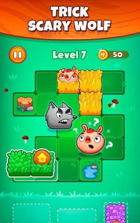 Pigs and Wolf - Block Puzzle screenshot 2