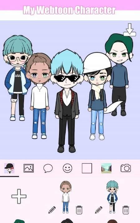 My Webtoon Character - K-pop IDOL avatar maker gameplay screenshot 1