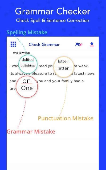 Grammar Checker, Check Spell & Sent. Correction screenshot 1