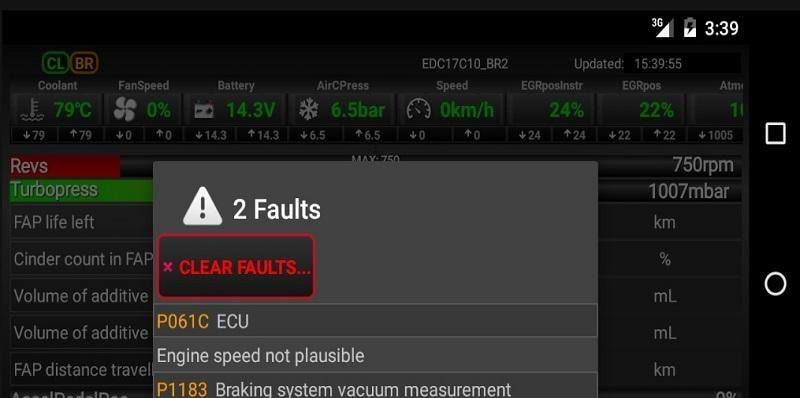 FAPlite Citroen/Peugeot OBD2 screenshot 1