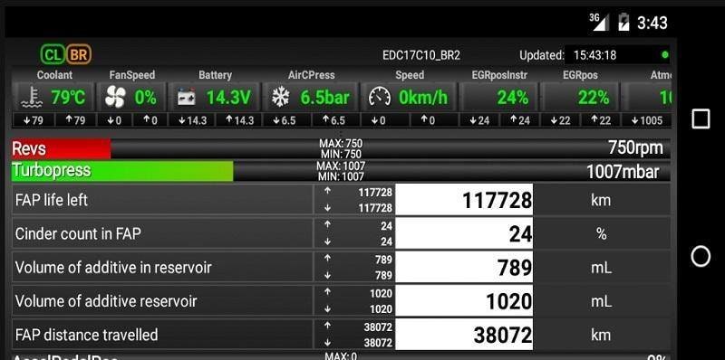 FAPlite Citroen/Peugeot OBD2 screenshot 2