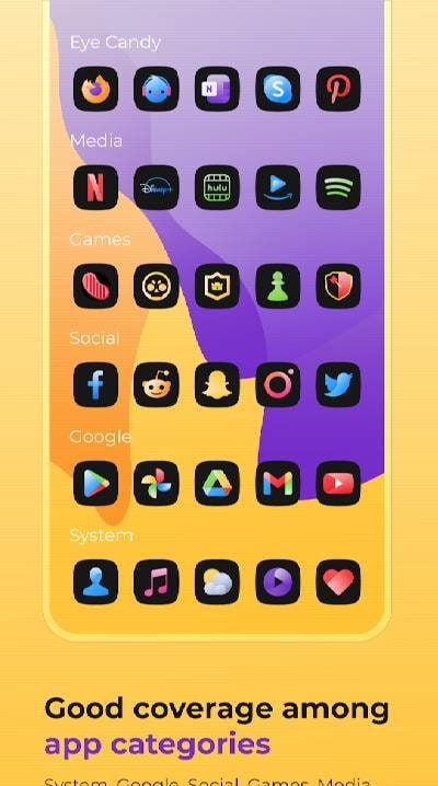 Selene Noir - Dark Icon Pack screenshot 4