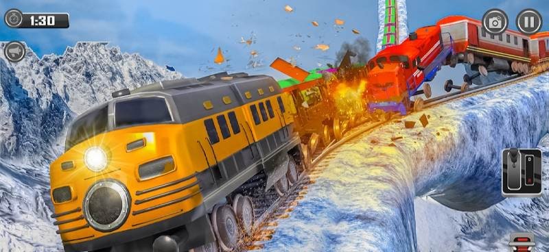 Snow Train Simulator Games 3D gameplay screenshot 2