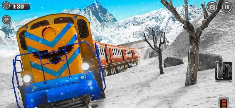 Snow Train Simulator Games 3D gameplay screenshot 4