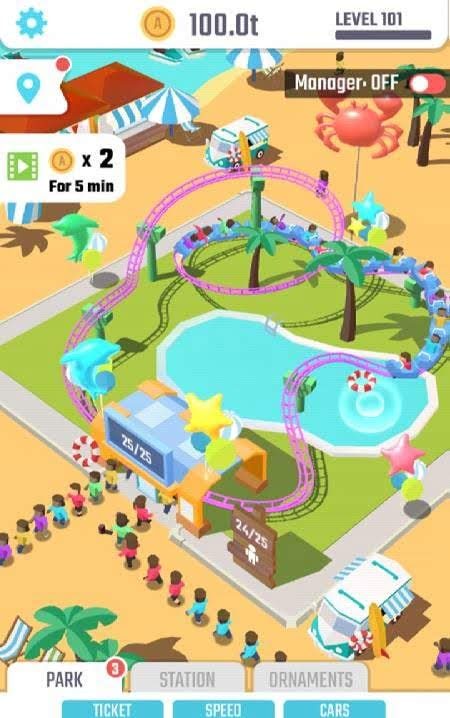 Idle Roller Coaster screenshot 2