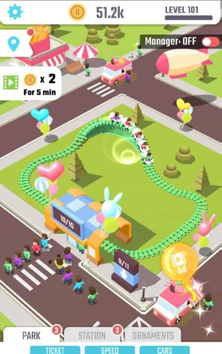 Idle Roller Coaster screenshot 1