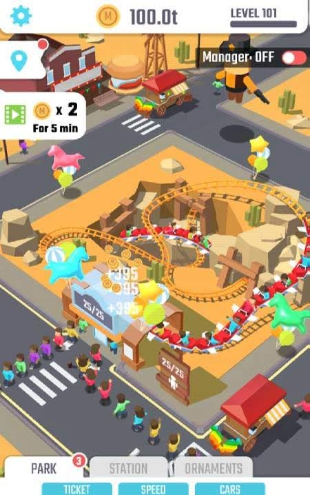 Idle Roller Coaster screenshot 3