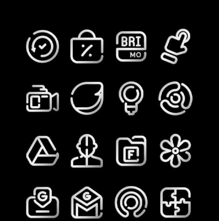 LineBula Silver - Icon Pack screenshot 1