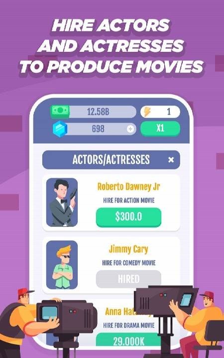 Idle Movie Studio gameplay screenshot 1