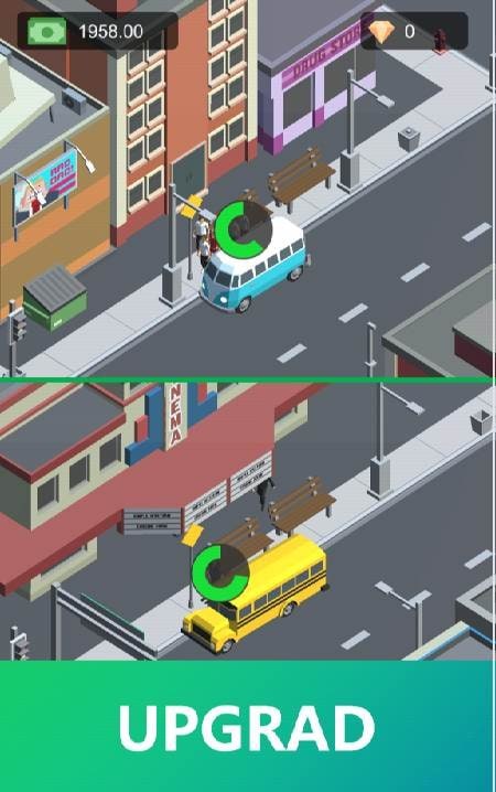 Bus Tycoon Simulator Idle Game gameplay screenshot 2