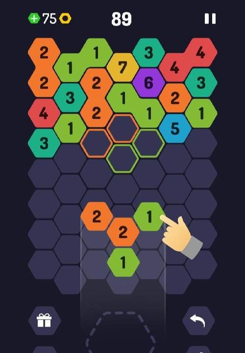 UP 9 Hexa Puzzle! Merge em all screenshot 2