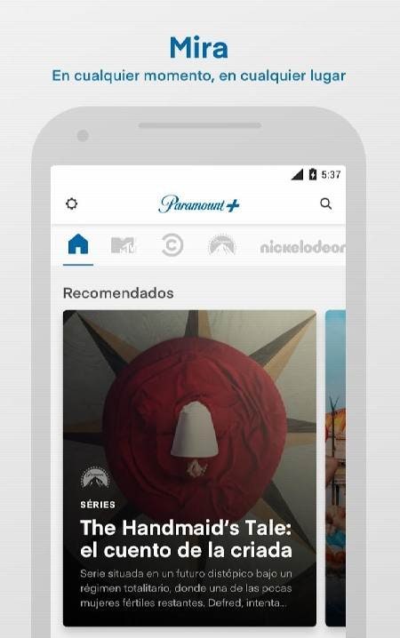 First screenshot of Paramount+