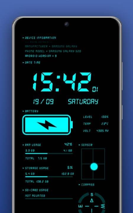 Digital Clock & Battery Charge screenshot 4