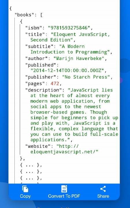 JSON Viewer | JSON Reader: JSON to PDF Converter screenshot 2