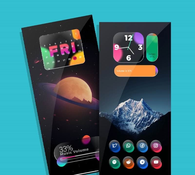 GlassUi KWGT preview 4