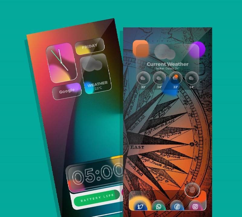 GlassUi KWGT preview 2