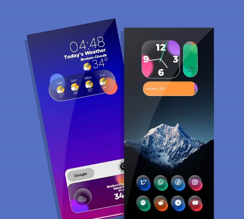 GlassUi KWGT preview 1