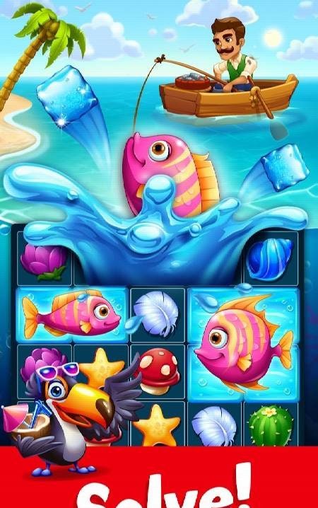 Tropic Trouble Match 3 Builder gameplay screenshot 1