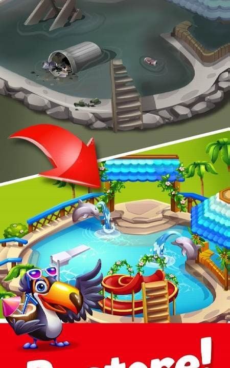 Tropic Trouble Match 3 Builder gameplay screenshot 3