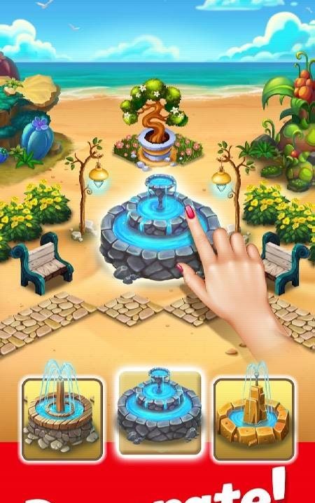 Tropic Trouble Match 3 Builder gameplay screenshot 2