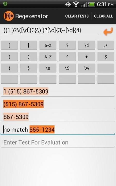 Regexenator screenshot 1