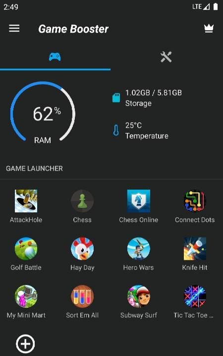 Game Booster: Manage, Launcher screenshot 1