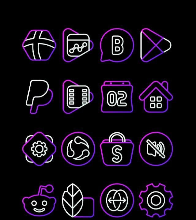 Nambula Purple - Lines Icon Pack, screenshot 2