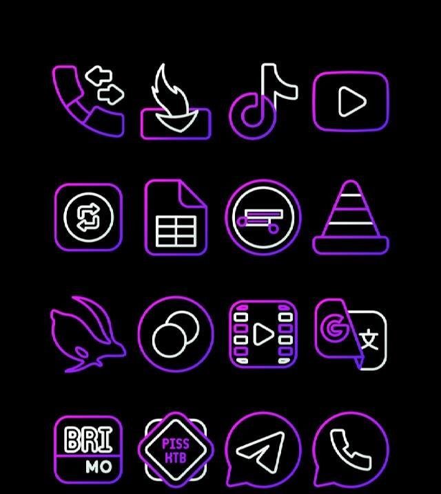 Nambula Purple - Lines Icon Pack, screenshot 1