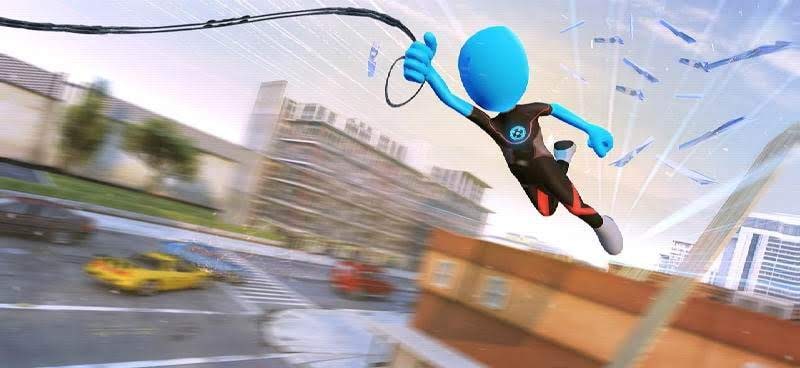 Ice Spider Stickman Rope Hero Gangster City gameplay screenshot 1