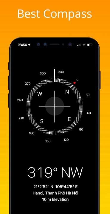 iCompass - iOS Compass, iPhone style Compass screenshot 1