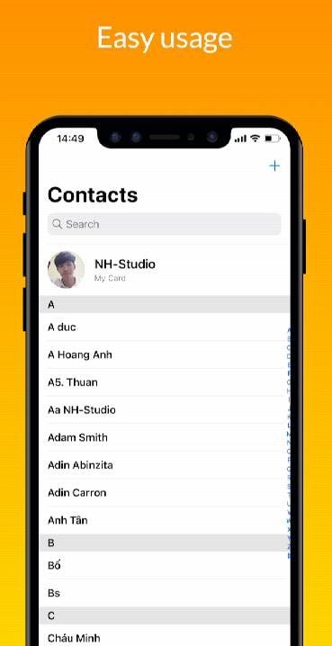 iContacts – iOS Contact, iPhone style Contacts Screenshot 1
