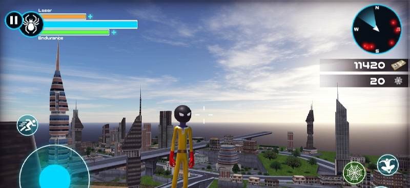 Stickman Rope Hero - Vegas Gangster Crime gameplay screenshot 2