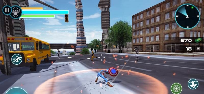Stickman Rope Hero - Vegas Gangster Crime gameplay screenshot 1