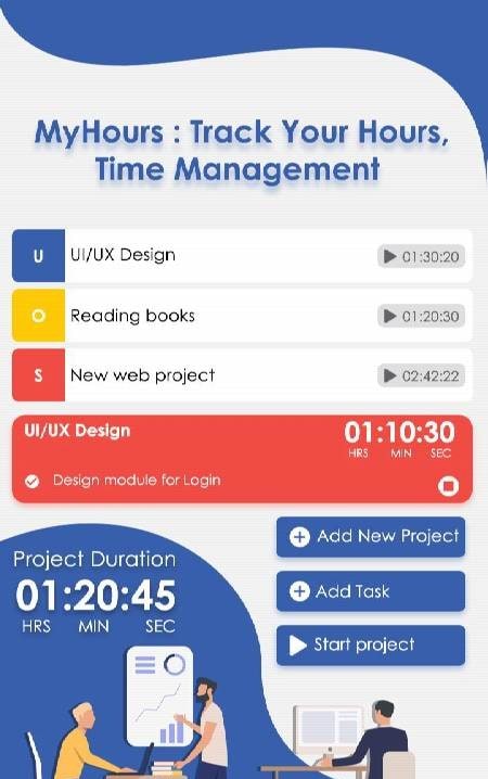 MyHours: Track Your Hours, Time Management screenshot 1