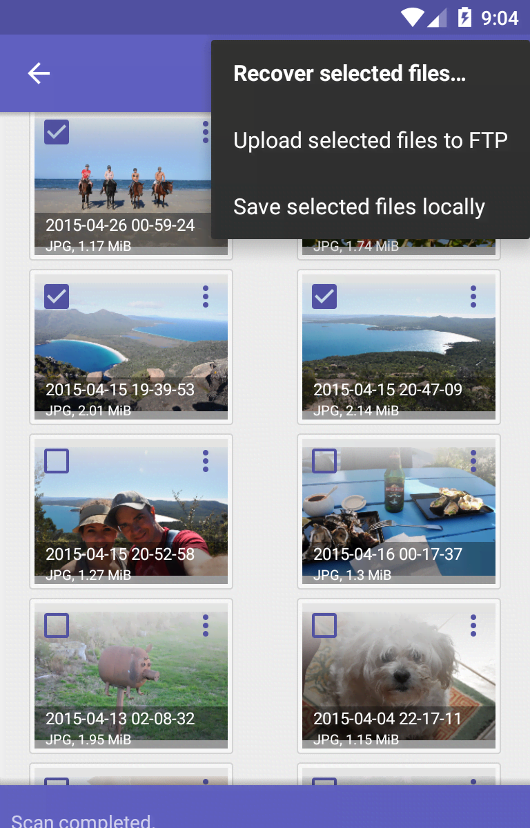 DiskDigger Pro file recovery screenshot 2