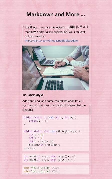 Leaf Note -- the markdown note-taking application screenshot 2