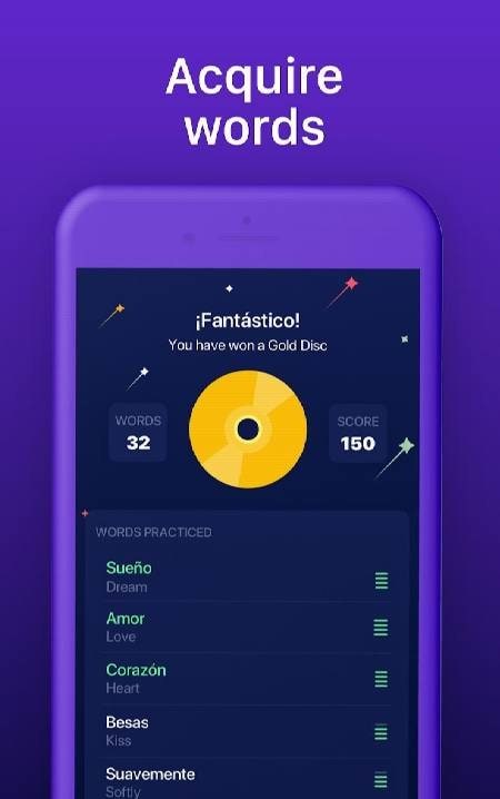 Learn Spanish with music in Lirica screenshot 4