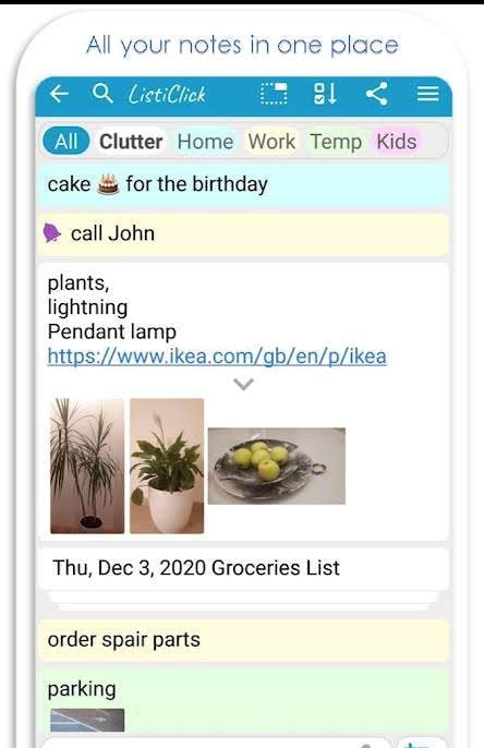 ListiClick App - Fastest List, Notepad & ToDos screenshot 1