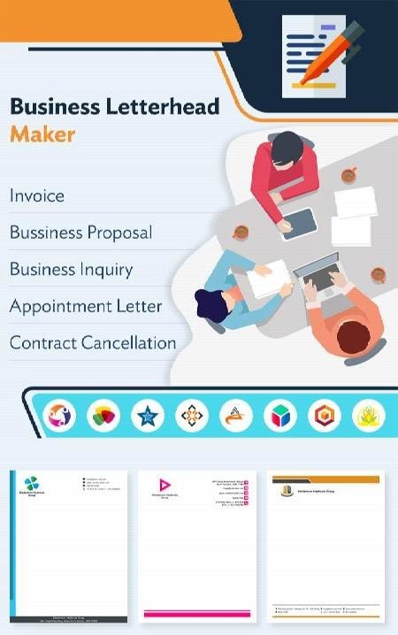 Business LetterHead Maker – Letter Writing Designs screenshot 1