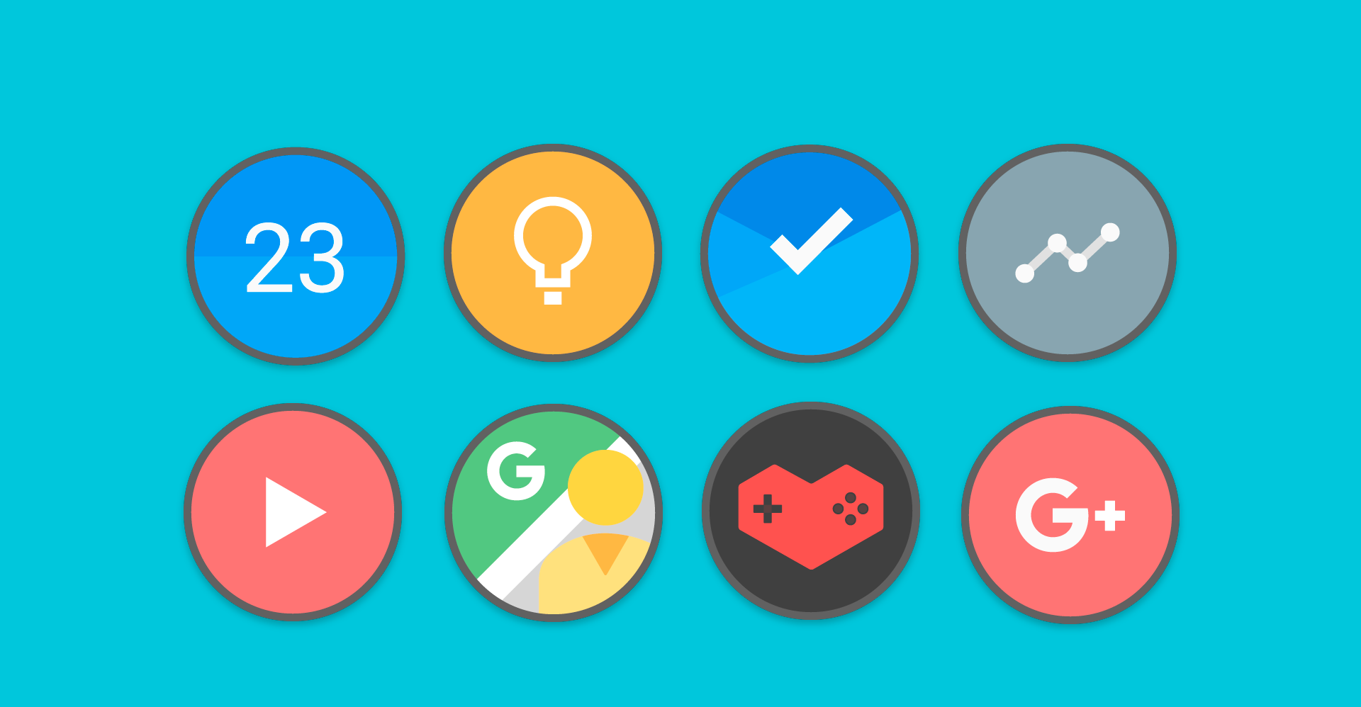 Flat Circle - Icon Pack preview 4