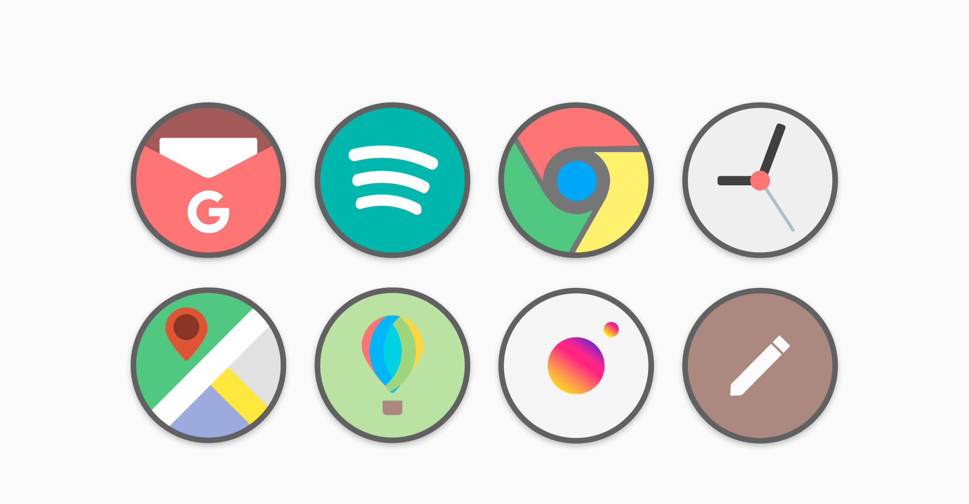 Flat Circle - Icon Pack preview 1