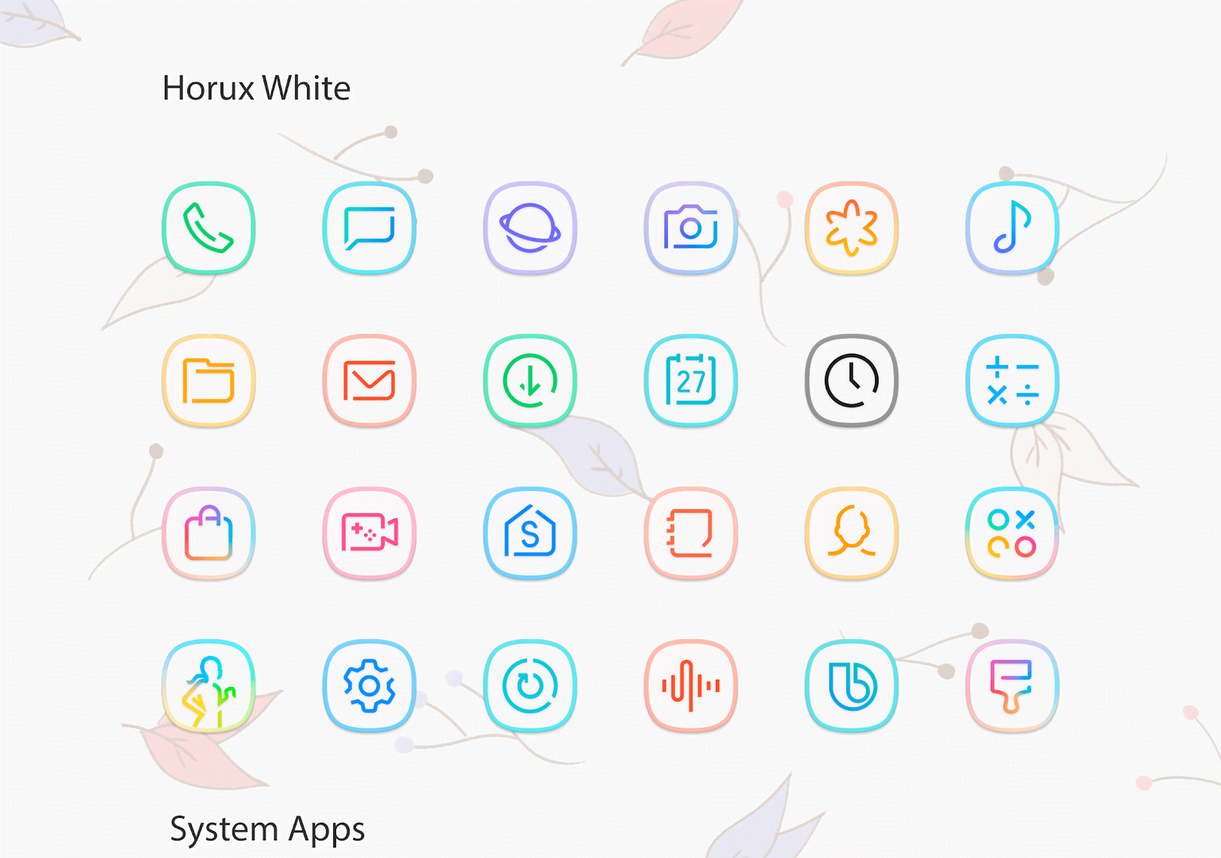 Horux White - Icon Pack preview 1