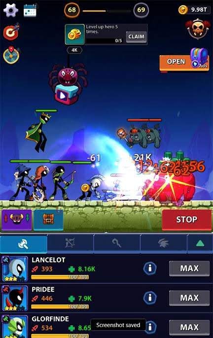 Idle Stickman Heroes: Monster Age screenshot 1
