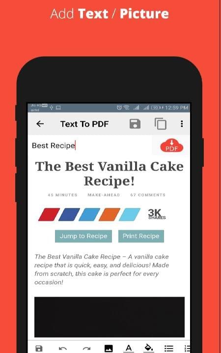 Notas - Text To PDF Converter screenshot 2