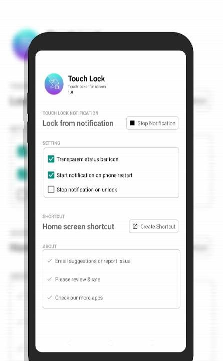 Touch Lock : Lock touch screen screenshot 1
